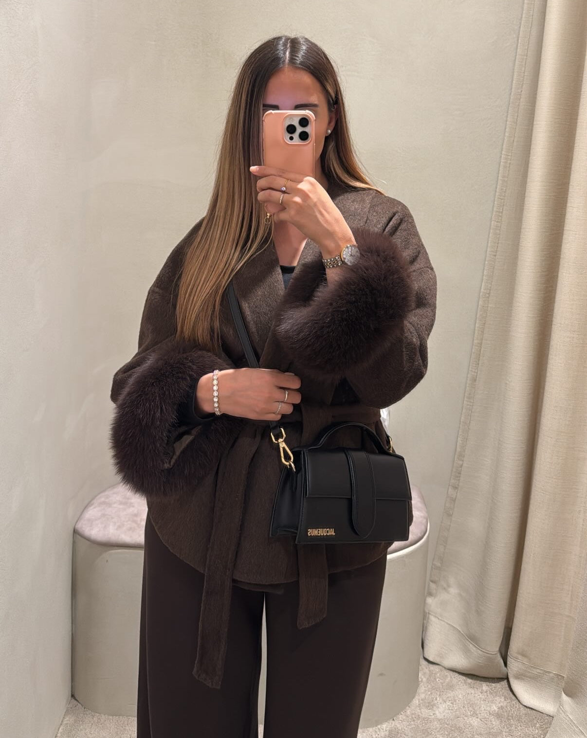 BROWN FUR COAT 🤎🐻| One size